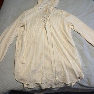 Billabong cream colored swim cover up size large